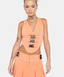 Apricot Across The Club Skirt Set