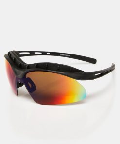 Alternative view of Iridescent Mirror Shield Sunglasses
