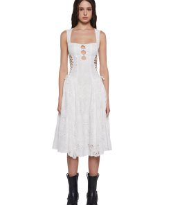 Blissful Breeze Eyelet Midi Dress
