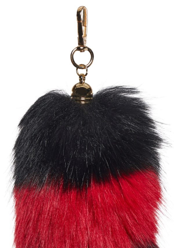 Foxtail Keychain - Red/Black