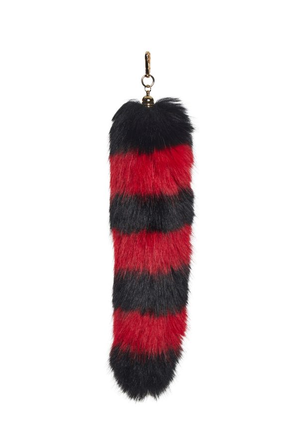 Foxtail Keychain - Red/Black
