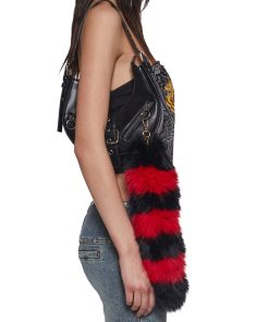 Foxtail Keychain - Red/Black