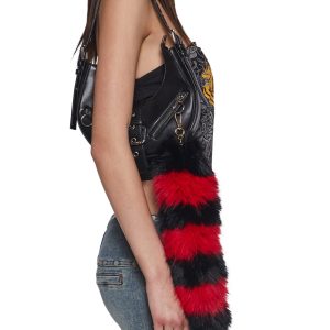 Foxtail Keychain ?C Red/Black
