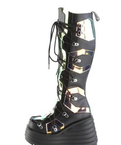 Alternative view of Blaze-152 Platform Wedge LED Light-Up Knee High Boots