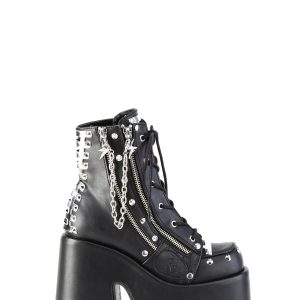 Camel-208 Platform Ankle Boots