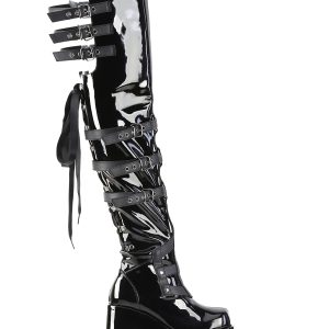 Camel-305 Platfform Thigh High Boots
