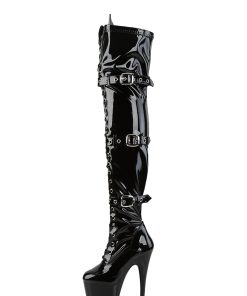 Alternative view of Adore-3028 Platform Thigh High Boots-Black