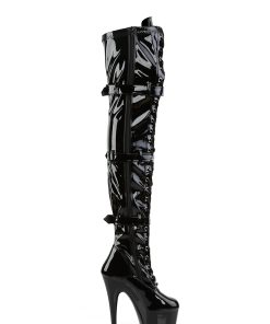 Adore-3028 Platform Thigh High Boots-Black
