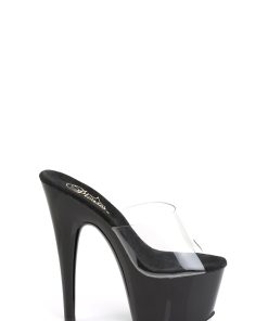 Adore-701 Platform Slides-Clear-Black