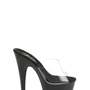 Adore-701 Platform Slides-Clear-Black