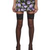 Floral Satin Mini Skirt