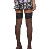 Floral Satin Mini Skirt