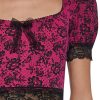 Lace Print Crop Top