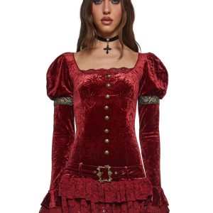 Crushed Velvet Mini Dress