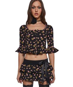 Floral Ruffled Top