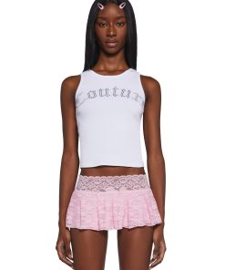 Big Bling Couture Tank Top - White