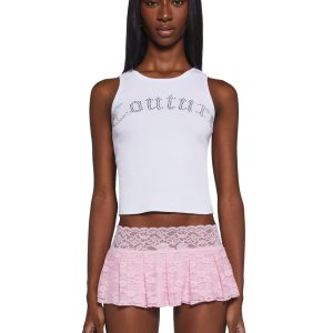 Big Bling Couture Tank Top ?C White