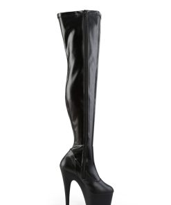 Adore-3000 Platform Thigh High Boots-Black PU