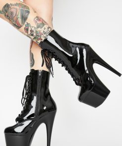 Black Patent Adore-1020 Stiletto Boots