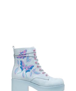 Butterfly Dune Suede Platform Military Boots