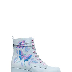 Butterfly Dune Suede Platform Military Boots