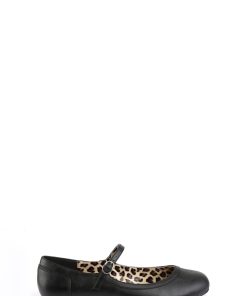 Anna-02 Mary Jane Ballet Flats-Black PU