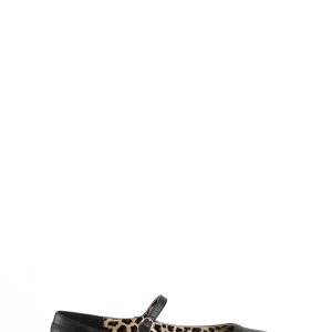 Anna-02 Mary Jane Ballet Flats-Black PU