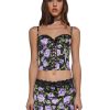 Floral Satin Bustier