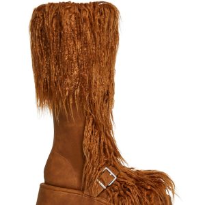 For Good Faux Fur Boots ?C Brown
