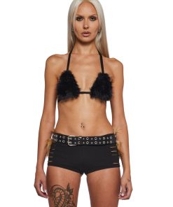 Alternative view of Total Party Faux Fur Belt