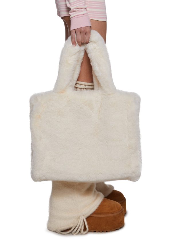 Cutie Pie Faux Fur Bag ?C White