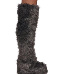 Wild Instincts Thigh High Boots - Gray