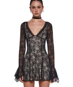 Alternative view of Mary Jane Lace Dress - Black