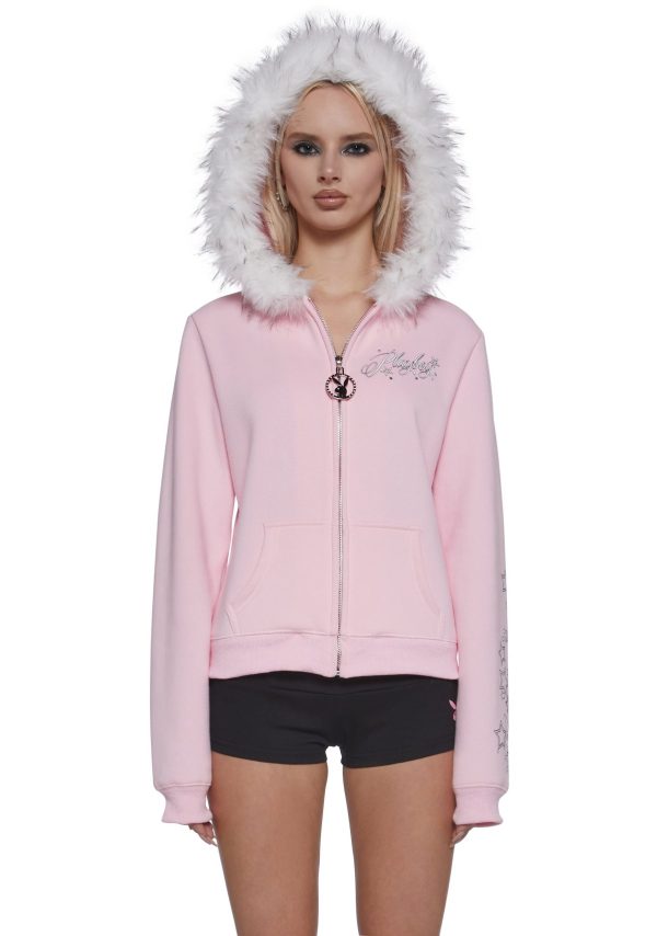 Faux Fur Trimmed Hoodie