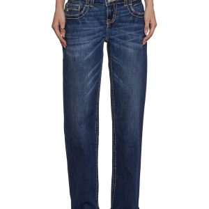 30" Low Rise Slim Wide Jeans