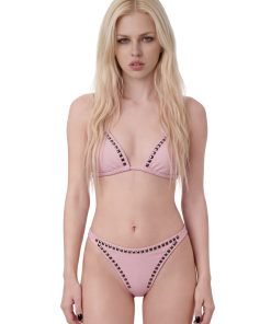 Ashlee Studded Bikini Set - Pink