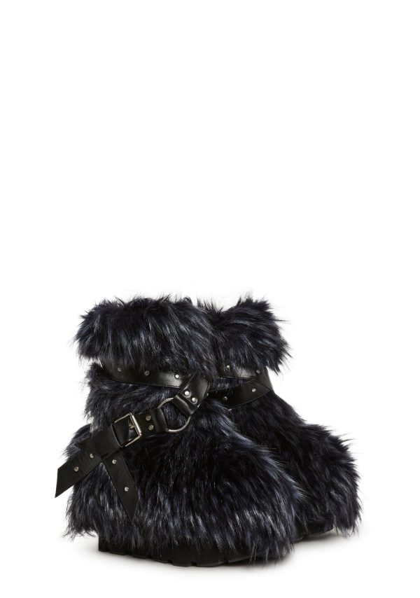 Low Wild Instincts Faux Fur Boots ?C Blue