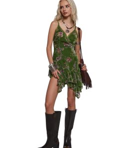 Alternative view of Dryas Velvet Wrap Mini Dress