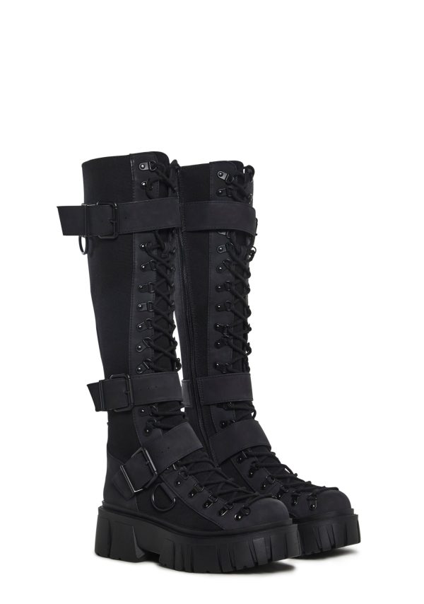 Low Traitor Knee High Boots ?C Black
