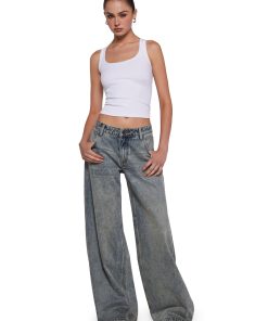 Alternative view of Sinful Attitude Wide Leg Jeans - Blue