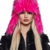 Aura Faux Fur Trapper Hat - Pink