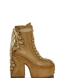 Woodland Lucid Dream Corset Boots - Off White
