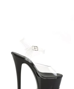 Aspire-608 Platform Ankle Strap Sandals-Black