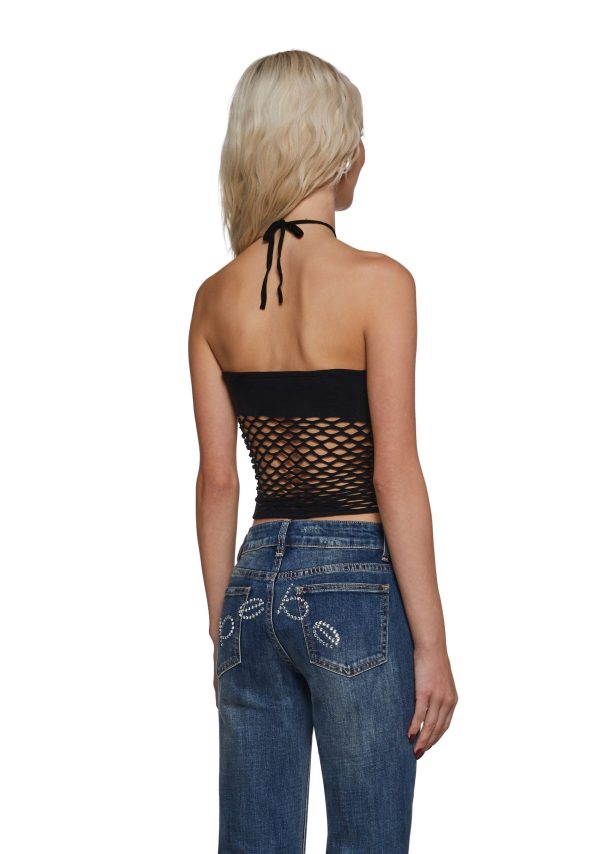 Fishnet Halter Top
