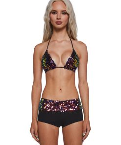 Bedazzled Babe Multicolored Sequin Top