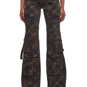 Aurora Cargo Jeans ?C Dark Plaid