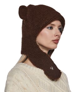 Alternative view of Beary Shy Hood Hat