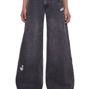 Sinful Attitude Wide Leg Jeans ?C Dark Grey