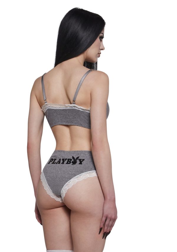 Comfy Bunny 2-Piece Cropped Cami Set -Gray
