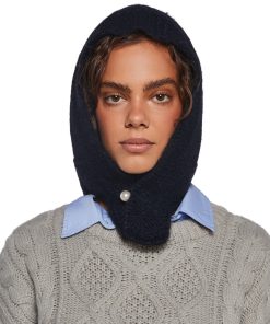 Fall Vibing Knit Hood - Black
